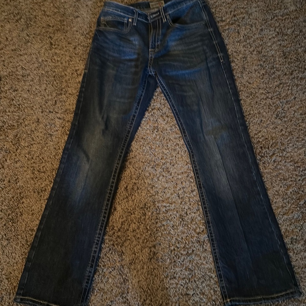 Men’s Wrangler Jeans, smoke free home, starched heavy